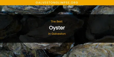 The Absolute Best Oyster in Galveston