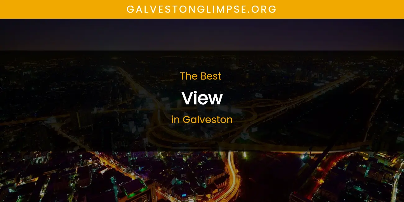 The Absolute Best View in Galveston featured